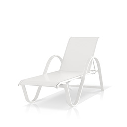 chaise tex white / white sling